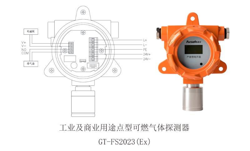 FS2023(Ex）工业及商业用途点型可燃气体陕西探测器接线图